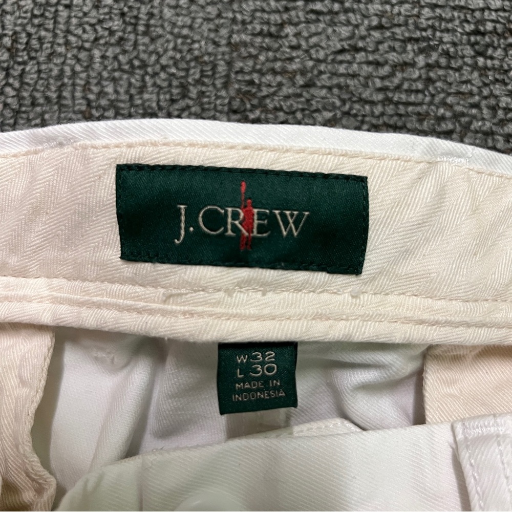 J Crew Pants Mens 34x29 White Oarsman Chino 484 Slim Fit Stretch Preppy Twill - Picture 6 of 12